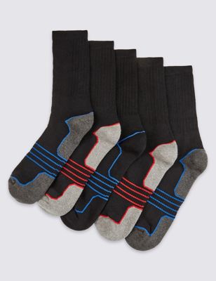 5 Pairs of Cool & Fresh&trade; Sports Socks